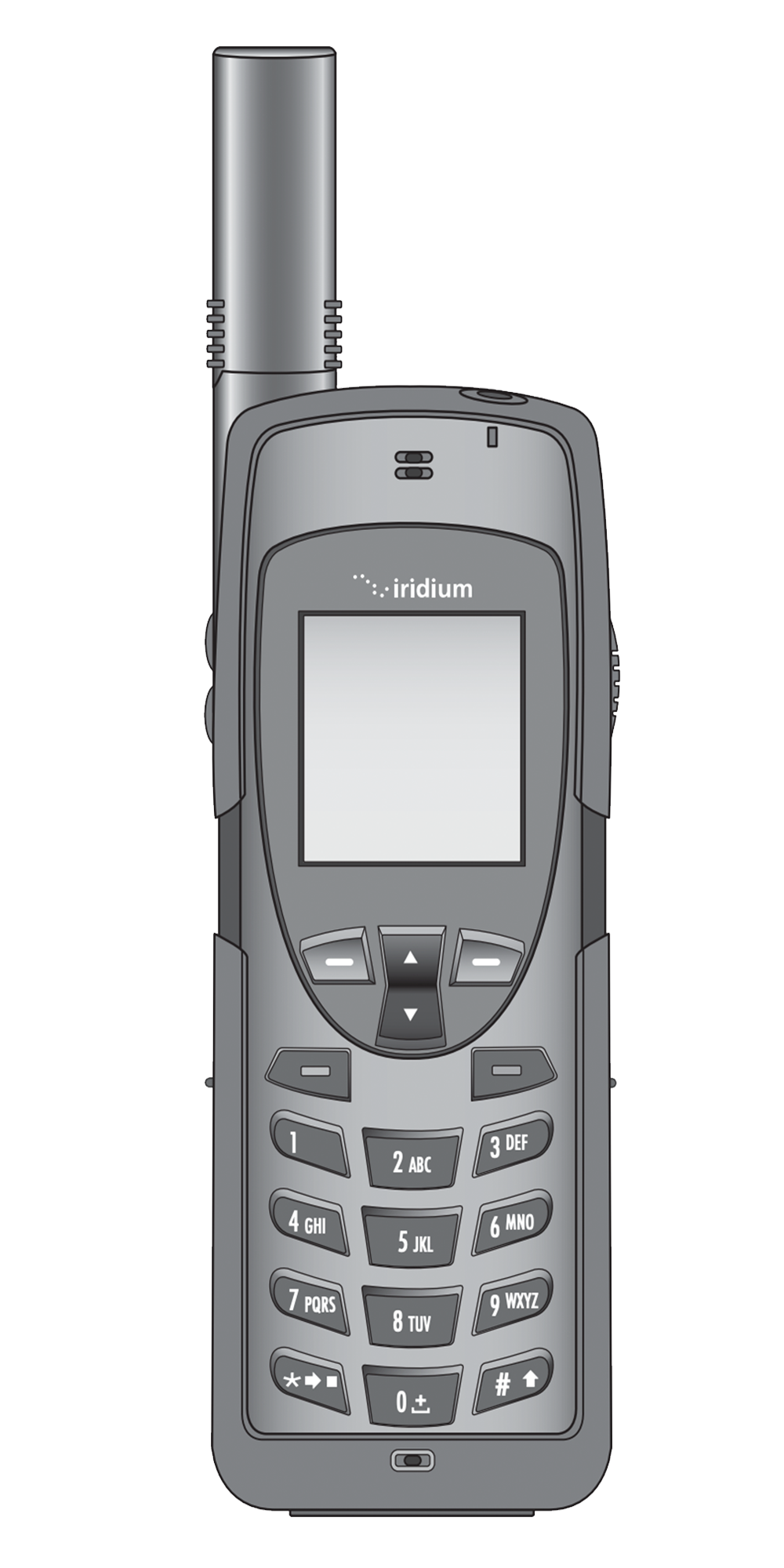 Teléfono satelital Iridium 9555 con una tarjeta SIM de contrato mensual  listo para activar (no incluye tiempo de emisión)